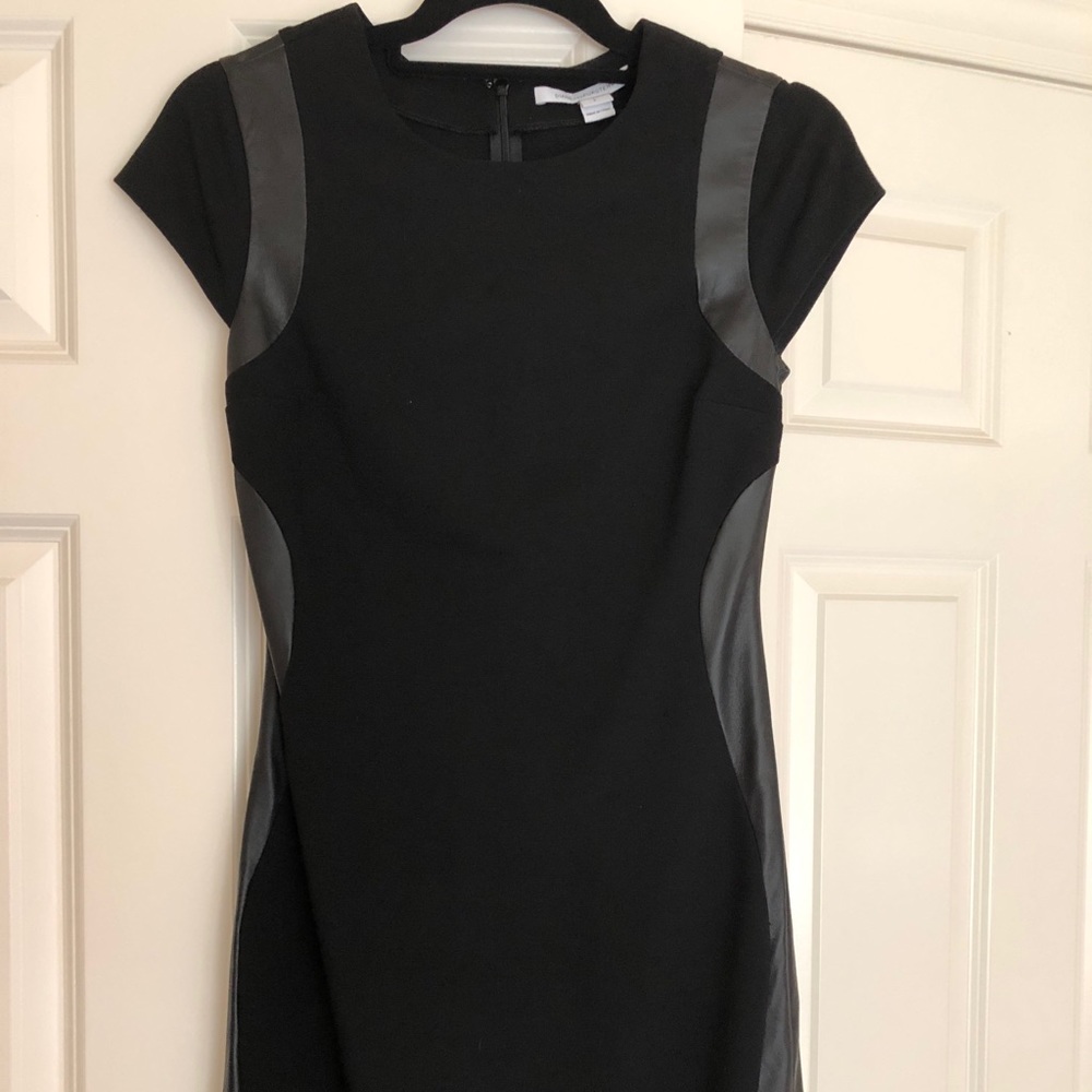 Diane Von  Furstenberg Leather panel dress!